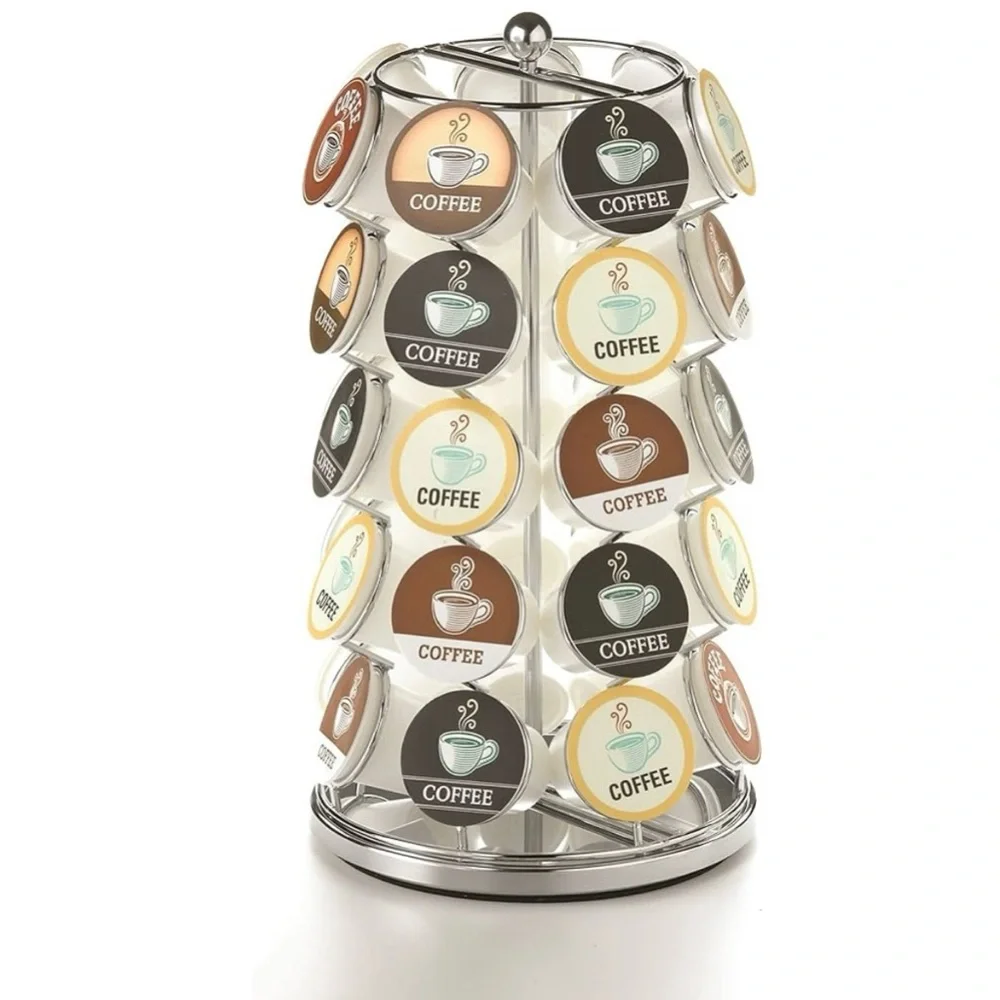 💕 NWOT K-Cup 35 Coffee Pod Carousel in a Stylish Chrome finish - Picture 3 of 3